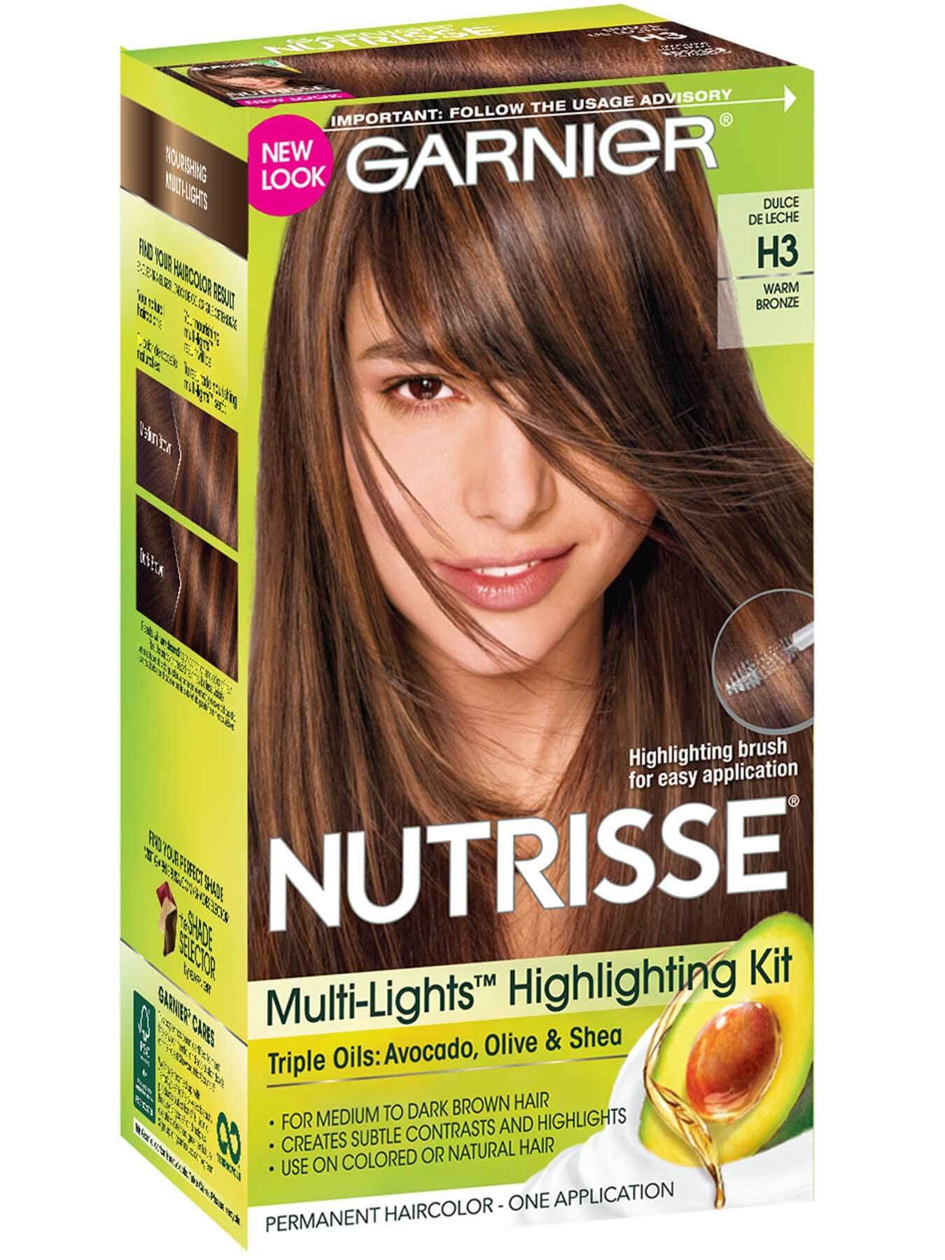 Garnier Nutrisse Nourishing Color Creme H3 - Warm Bronze (Multi-Lights Highlighting Kit) Permanent Hair Color